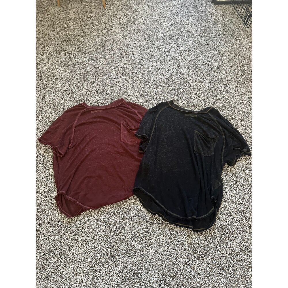 Bundle of 2 Free People We The Free T-Shirts XS Burnout Tee